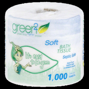 GREEN2: 1000 Sheets Tree Free Bathroom Tissue, 1 ea