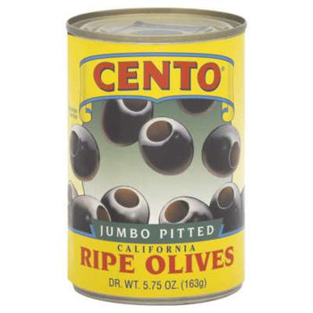 CENTO: Jumbo Pitted California Ripe Olives, 5.75 oz