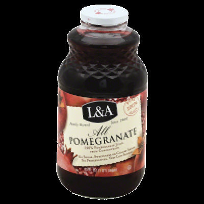 L & A JUICE: All Pomegranate, 32 oz