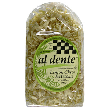 AL DENTE: Lemon Chive Fettuccine Pasta, 12 Oz