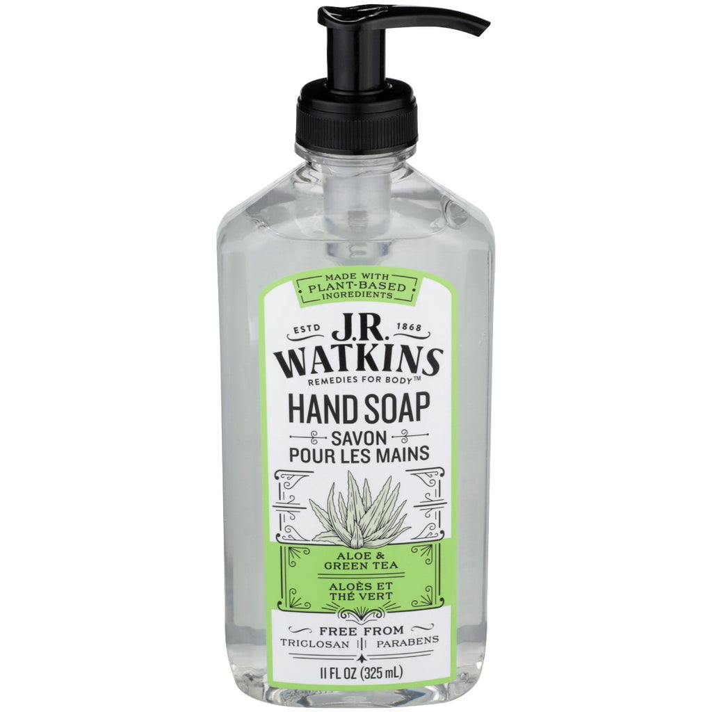 WATKINS: Aloe and Green Tea Gel Hand Soap, 11 oz