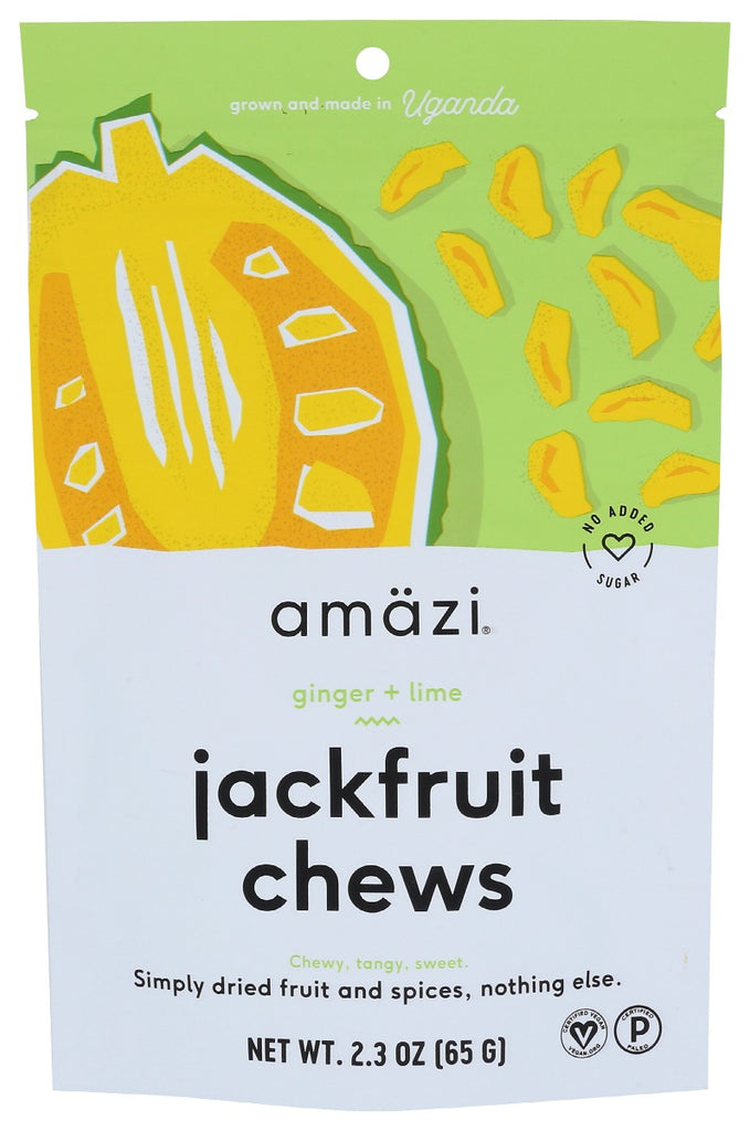 AMAZI FOODS: Ginger Lime Jackfruit Chews, 2.3 oz