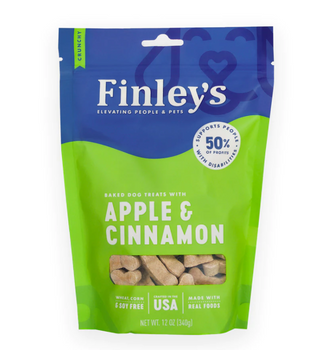 FINLEYS: Apple and Cinnamon Crunchy Dog Biscuits, 12 oz