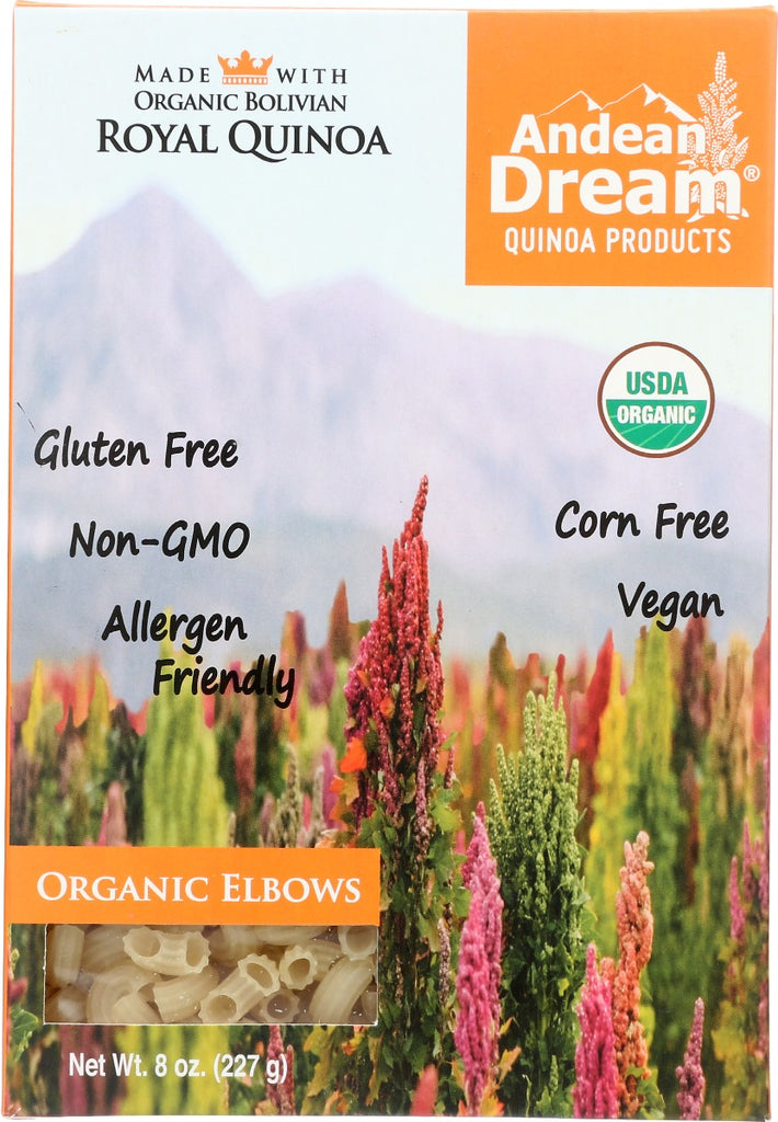 ANDEAN DREAM: Organic Elbows Quinoa Pasta, 8 oz