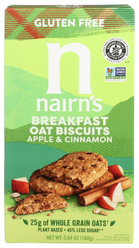 NAIRNS: Apple and Cinnamon Breakfast Oat Biscuits, 5.64 oz