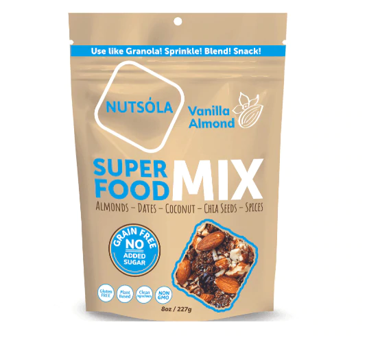 NUTSOLA: Vanilla Almond Mix, 8 oz