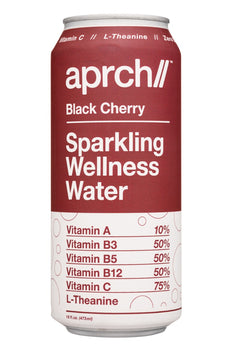 APRCH: Black Cherry Sparkling Wellness Water, 16 fo