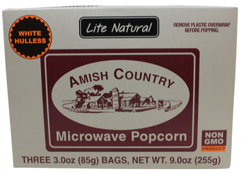 AMISH COUNTRY: Lite Natural Micrcowave Popcorn, 10.5 oz