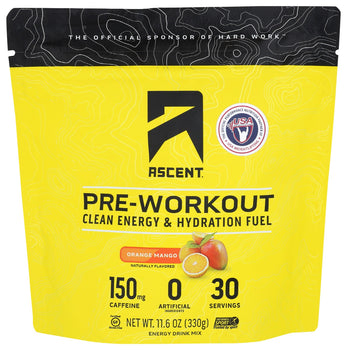 ASCENT: Preworkout Orange Mango, 11.6 oz