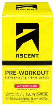 ASCENT: Preworkout Watermelon 15pk, 6.35 oz