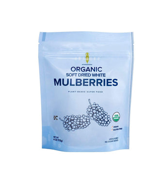 AMPHORA: Organic Soft Dried White Mulberries, 4 oz