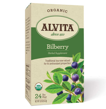 ALVITA: Organic Bilberry Tea, 24 ea