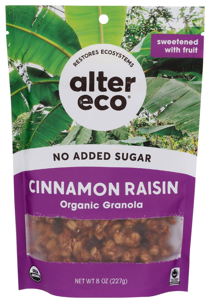 ALTER ECO: Cinnamon Raisin Organic Granola, 8 oz