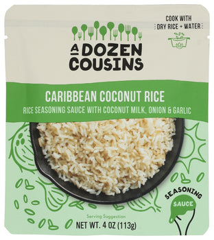 A DOZEN COUSINS: Caribbean Coconut Rice Seasoning Sauce, 4 oz