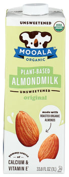 MOOALA: Unsweetened Original Almond Milk, 33.8 fo