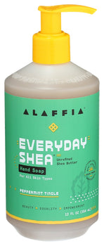 ALAFFIA: Everyday Shea Hand Soap Peppermint Tingle, 12 fo