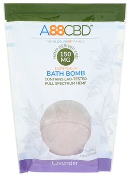 A88CBD: Bath Bomb Lavender Cbd 150Mg, 4.5 oz