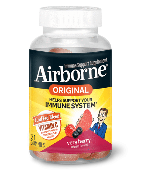 AIRBORNE: Very Berry Immune Support Gummies , 21 un