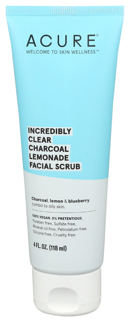 ACURE: Incredibly Clear Charcoal Lemonade Facial Scrub, 4 fo