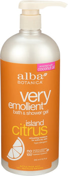 ALBA BOTANICA: Very Emollient Body Wash Island Citrus, 32 oz