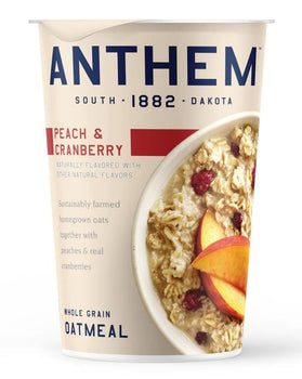 ANTHEM: Peach & Cranberry Whole Grain Oatmeal Cup, 3.25 oz
