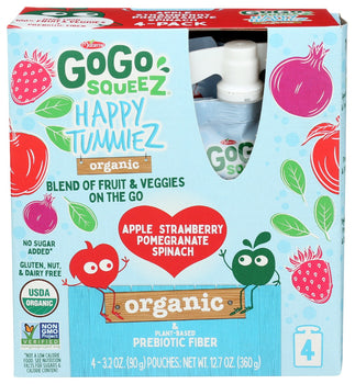 GOGO SQUEEZ: Happy Tummiez Stw 4Pk Prb, 12.7 oz