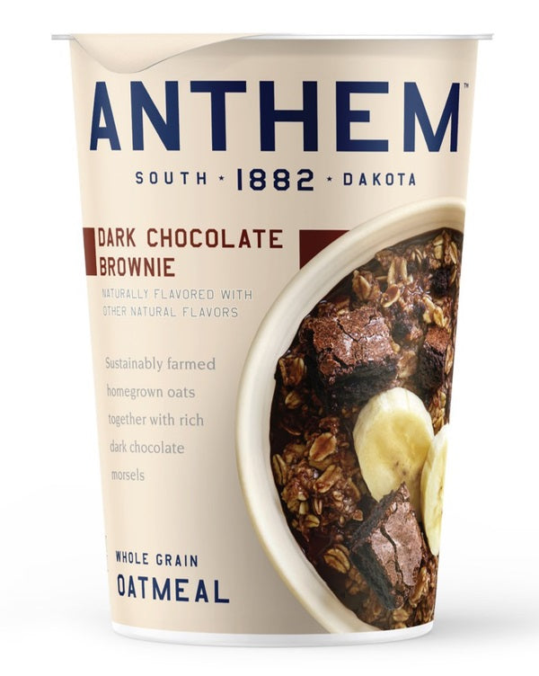 ANTHEM: Dark Chocolate Brownie Whole Grain Oatmeal Cup, 3.25 oz