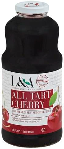 L & A JUICE: All Tart Cherry 100 Percent Juice, 32 oz