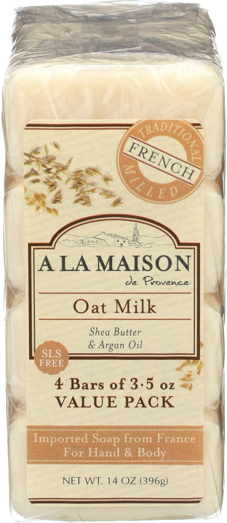 A LA MAISON: Oat Milk Soap Bar 4pk, 14 oz