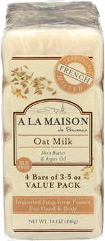 A LA MAISON: Oat Milk Soap Bar 4pk, 14 oz