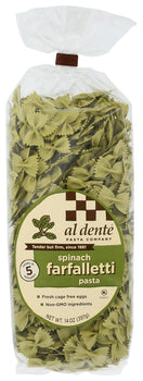 AL DENTE: Spinach Farfalletti Pasta, 12 oz