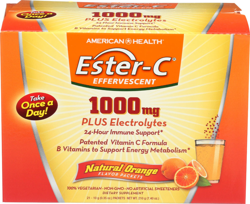 AMERICAN HEALTH: Ester-C 1000mg Effervescent Orange, 21 ea