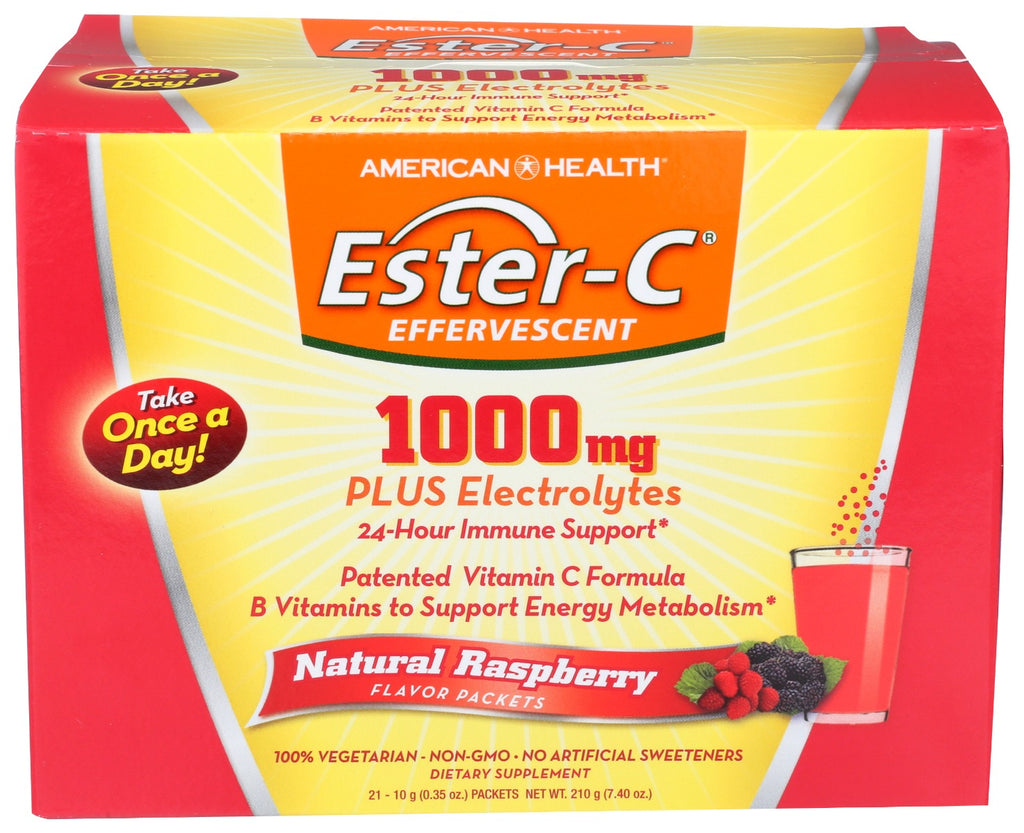 AMERICAN HEALTH: Ester-C 1000mg Effervescent Raspberry, 21 ea