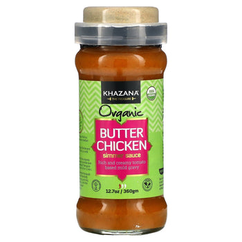 KHAZANA: Organic Butter Chicken Simmer Sauce With Spice Cap, 12.7 oz