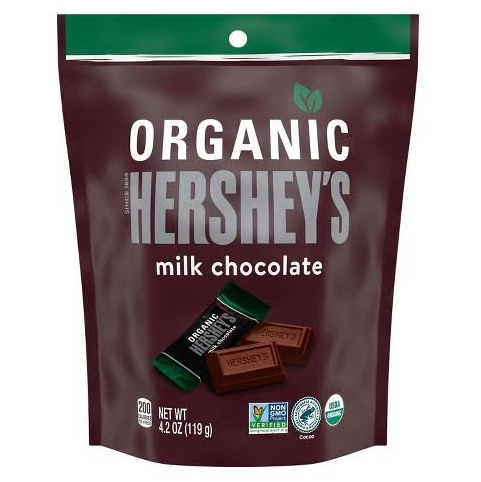 HERSHEY: Organic Miniatures Milk Chocolate Candy Bars, 4.2 oz