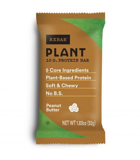 RXBAR: Peanut Butter Plant Based Protein Bars, 1.83 oz