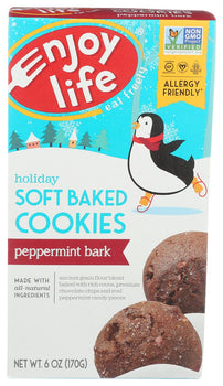 ENJOY LIFE: Holiday Soft Baked Cookies Peppermint Bark, 6 oz