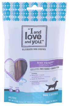 I&LOVE&YOU: Free Ranger Bully Stix Dog Chew Treats 6Ct, 2.5 oz