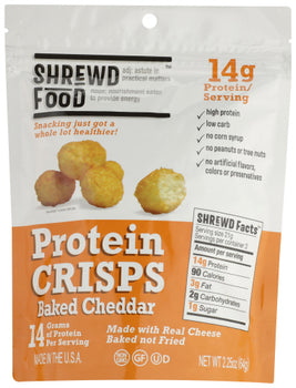 SHREWD FOOD: Protein Crisps Baked Cheddar, 2.25 oz