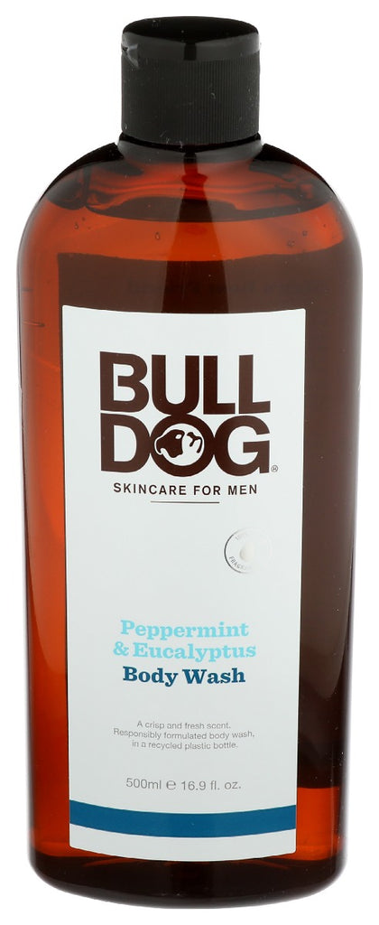 BULLDOG: Peppermint Eucalyptus Body Wash, 16.9 fo