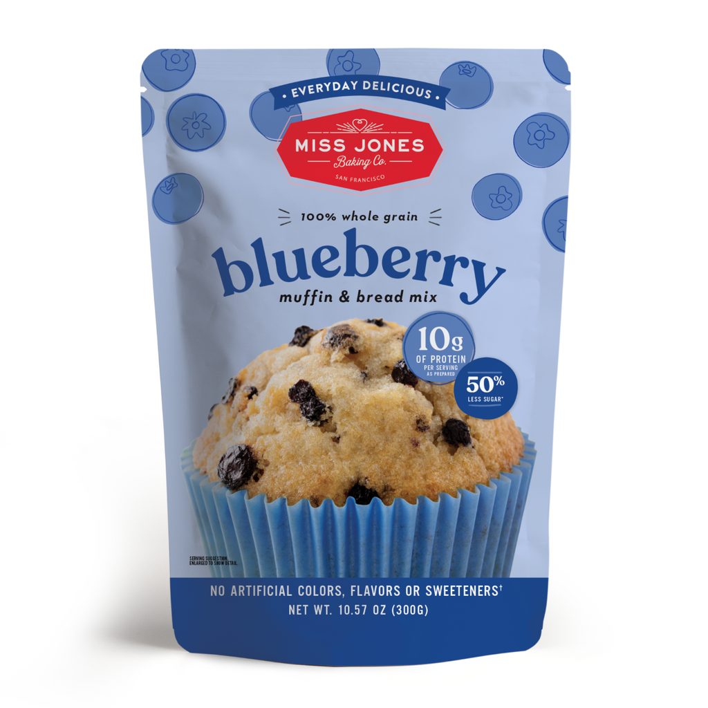 MISS JONES BAKING CO: Everyday Delicious Blueberry Muffin and Bread Mix, 11.54 oz