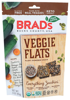 BRADS PLANT BASED: Veggie Flats Everything Zucchini, 3 oz