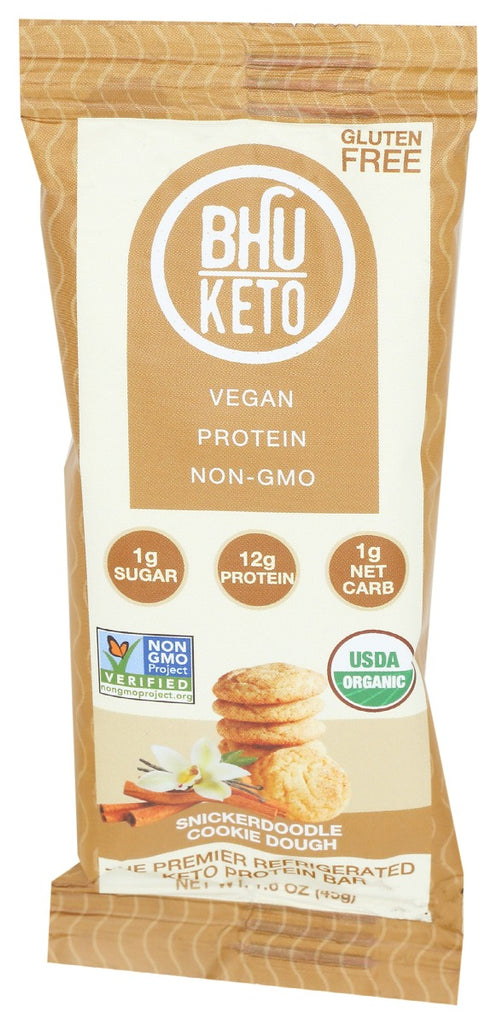 BHU FOODS: Snickerdoodle Cookie Dough Keto Protein Bar, 1.6 oz