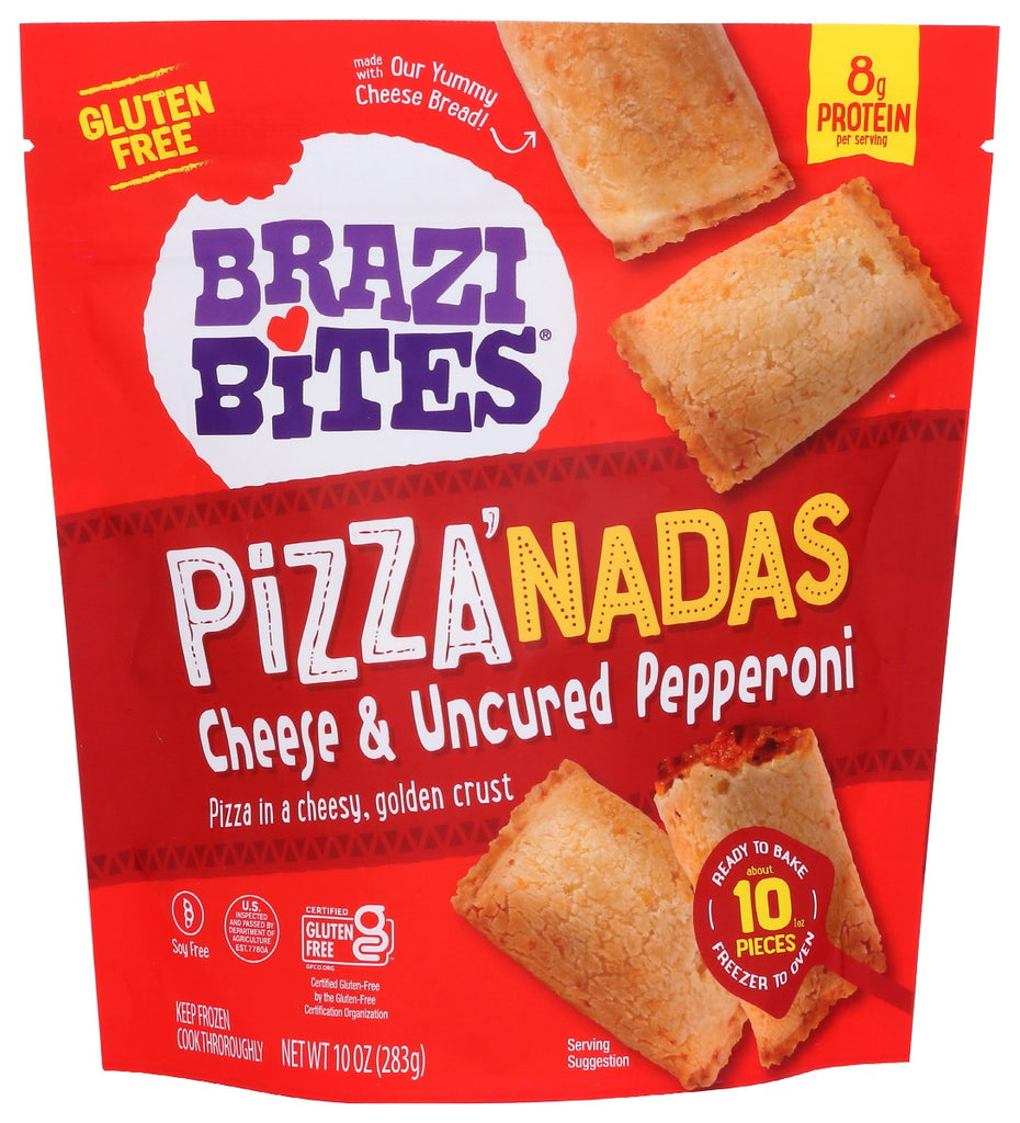 BRAZI BITES: Pizzanadas Cheese Uncured Pepperoni, 10 oz