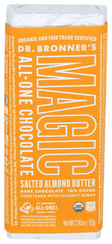 DR BRONNER: Salted Almond Butter Chocolate Bar, 2.93 oz