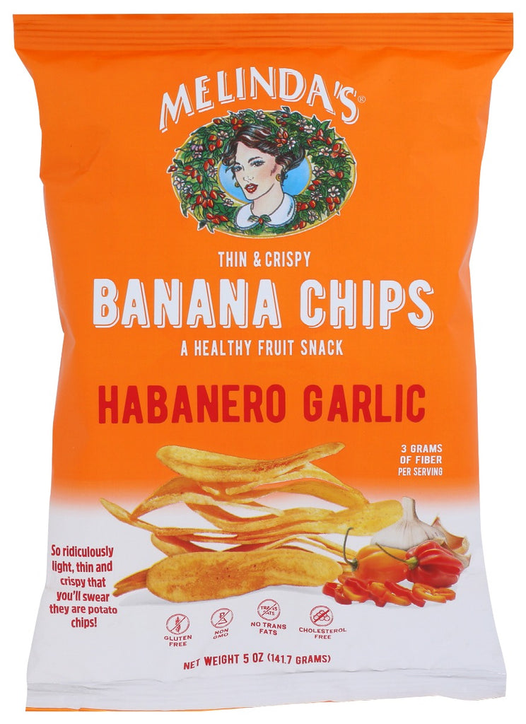 MELINDAS: Banana Chips Habanero Garlic, 5 oz