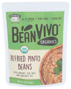 BEANVIVO: Refried Pinto Beans, 10 oz