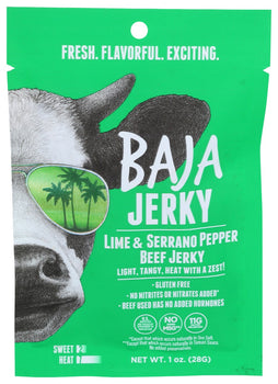 BAJA JERKY: Lime Serrano Pepper Jerky, 1 oz