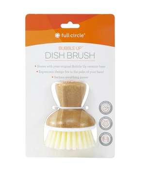 FULL CIRCLE HOME: Bubble Up Bamboo Dish Brush White, 1 ea