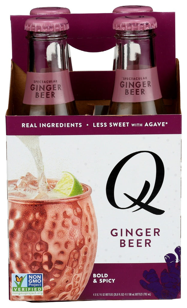 Q TONIC: Ginger Beer 4 Pack, 26.8 fo